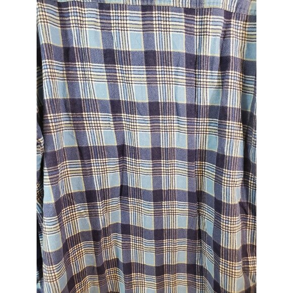 Men's Vtg Y2K Grunge Premier Blue Flannel Shacket, Sz XL - Picture 7 of 11